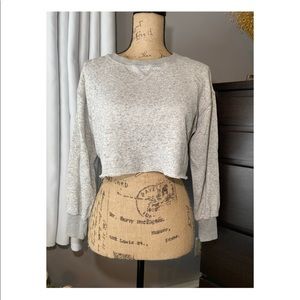 Brandy Melville Grey Cropped Sweatshirt